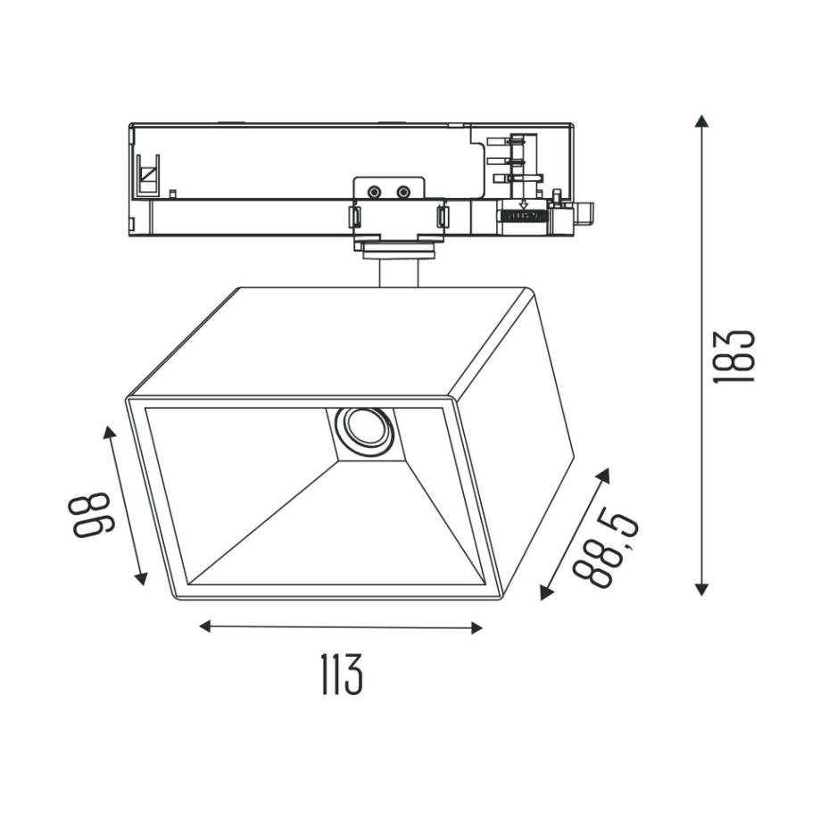 The Bragi HE 3-fase LED railspot - Afbeelding 4