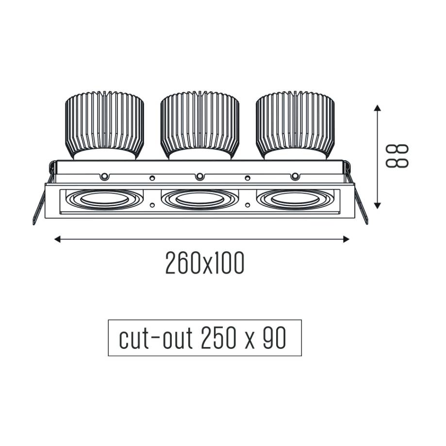 The Cardan-XS HE Three inbouw LED-spot - Afbeelding 4