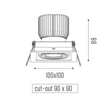 The Cardan-XS HE One inbouw LED-spot - Afbeelding 4