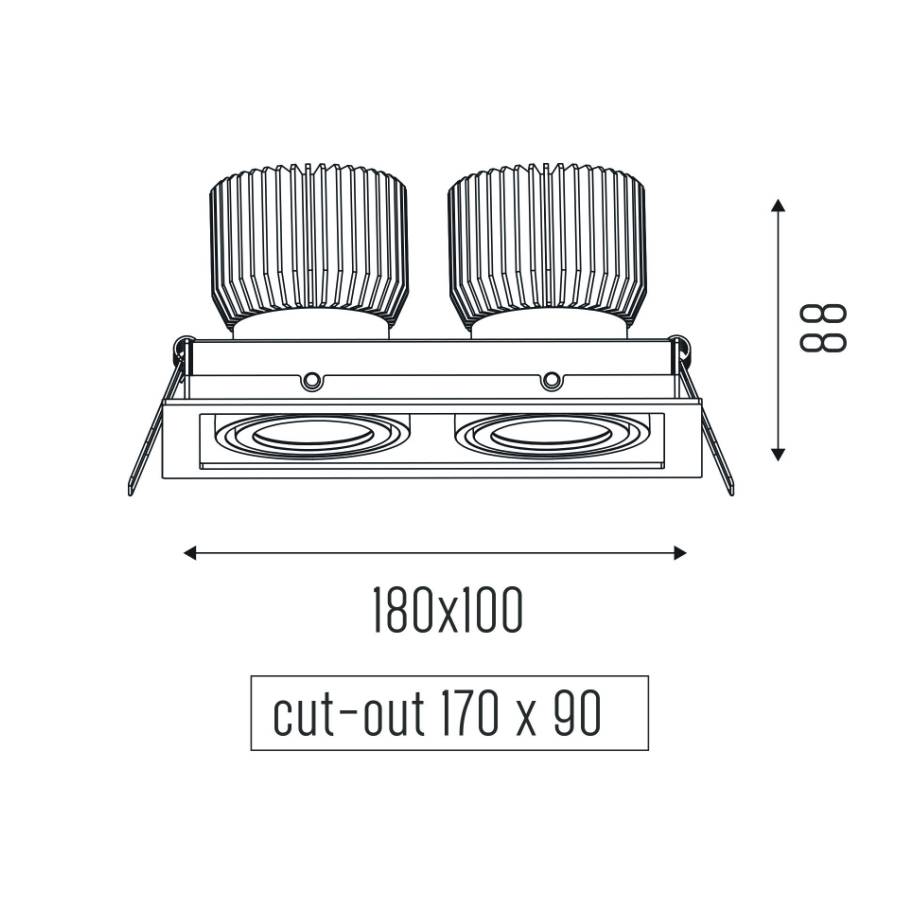 The Cardan-XS HE Two inbouw LED-spot - Afbeelding 4