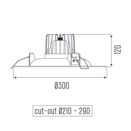 The Donar L HE X-Flip LED-Downlight - Afbeelding 3