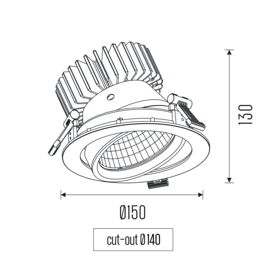 The Fulla S HE X-Flip Draai-/Kantelbare LED-Spot - Afbeelding 4