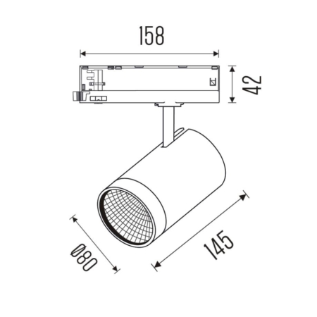 The Weda HE X-Flip 3-fase LED railspot - Afbeelding 4